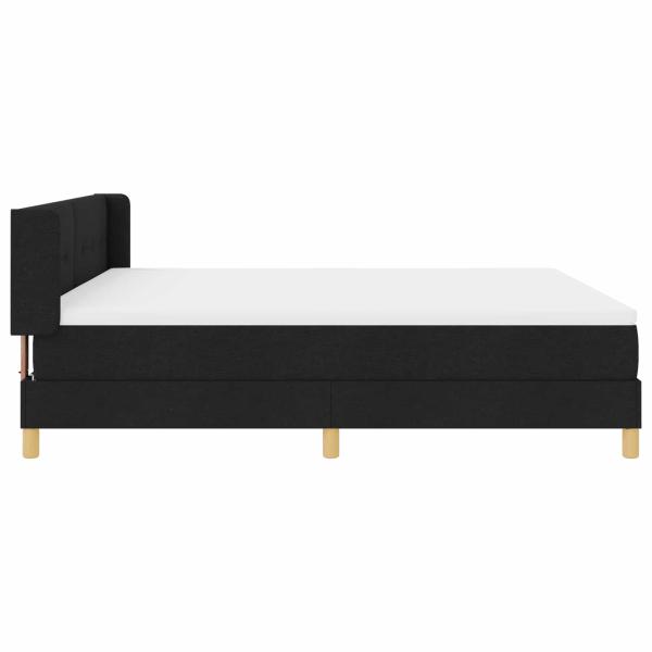 Boxspringbett mit Matratze Schwarz 200 x 180 cm Polyester