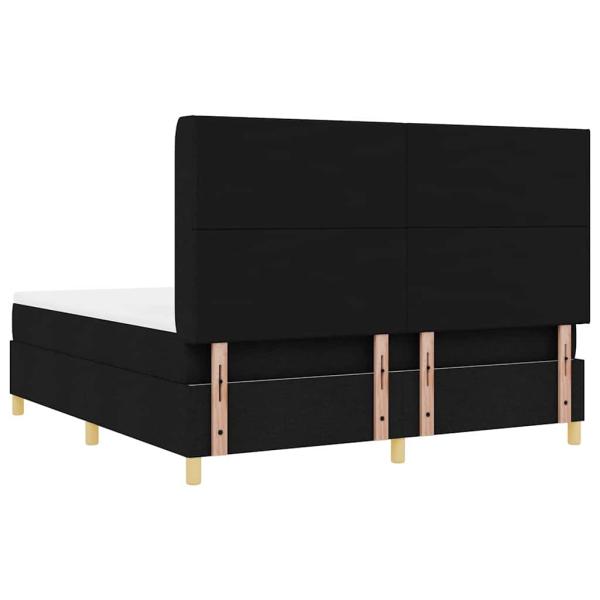 Boxspringbett mit Matratze Schwarz 180 x 200 cm Stoff