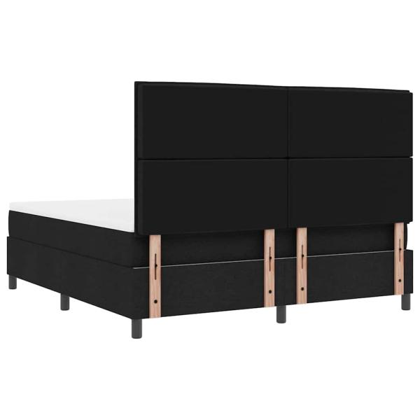 Boxspringbett mit Matratze Schwarz 180 x 200 cm Stoff