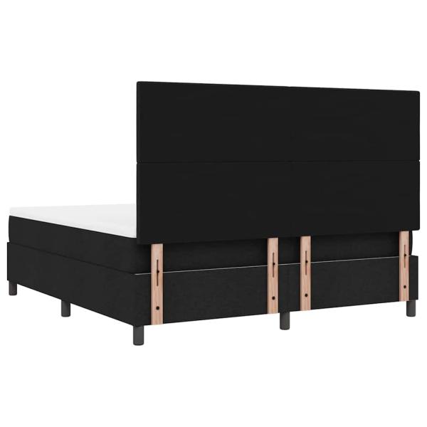 Boxspringbett mit Matratze Schwarz 180 x 200 cm Stoff