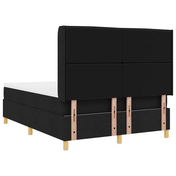 Boxspringbett mit Matratze Schwarz 140 x 200 cm Stoff