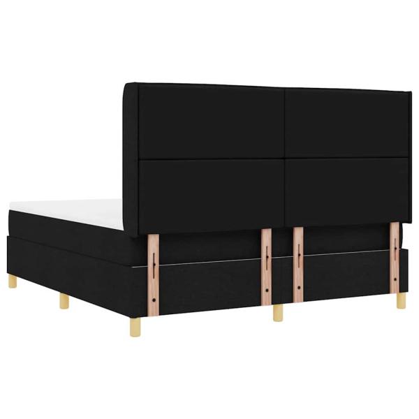Boxspringbett mit Matratze Schwarz 140 x 200 cm Stoff