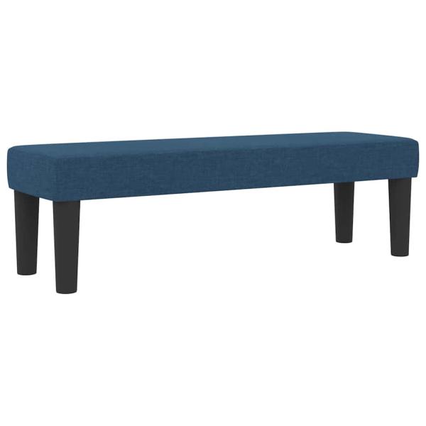 Boxspringbett mit Matratze mit Kopfteil Blau 140 x 190 cm Stoff