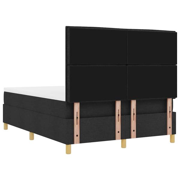 Boxspringbett mit Matratze Schwarz 160 x 200 cm Stoff
