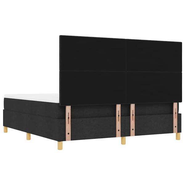 Boxspringbett mit Matratze Schwarz 180 x 200 cm Stoff