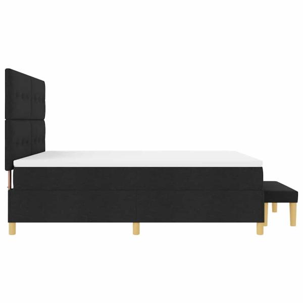 Boxspringbett mit Matratze Schwarz 180 x 200 cm Stoff