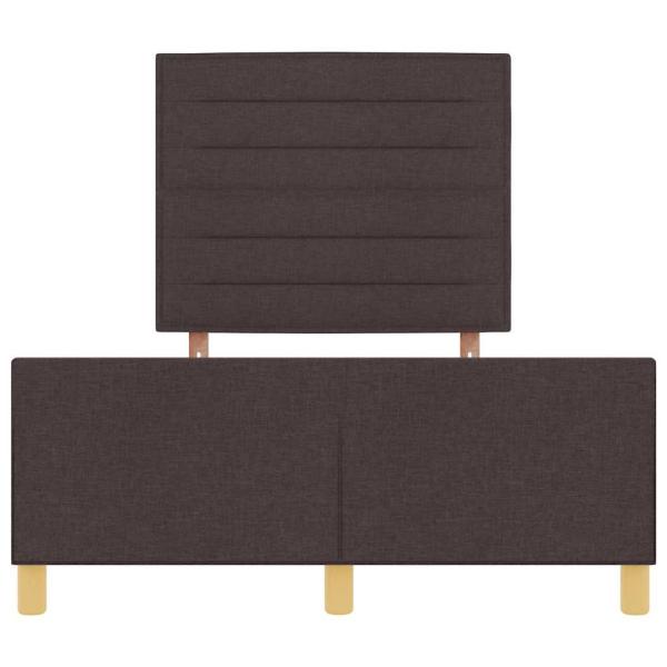 Bettgestell mit Kopfteil Dunkelbraun 120 x 190 cm Stoff