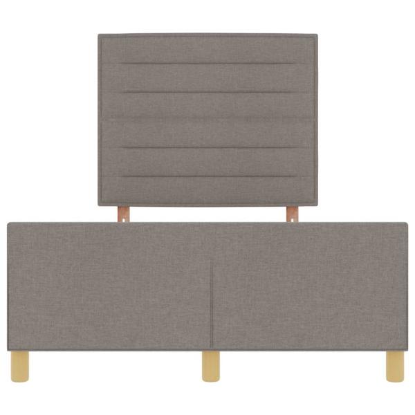 Bettgestell mit Kopfteil Taupe 140 x 200 cm Stoff