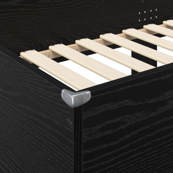 Etagenbett für Kinder Schwarz Eichen-Optik 100 x 200 cm