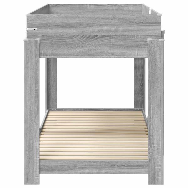 Etagenbett für Kinder Graues Sonoma 100 x 200 cm Holzwerkstoff