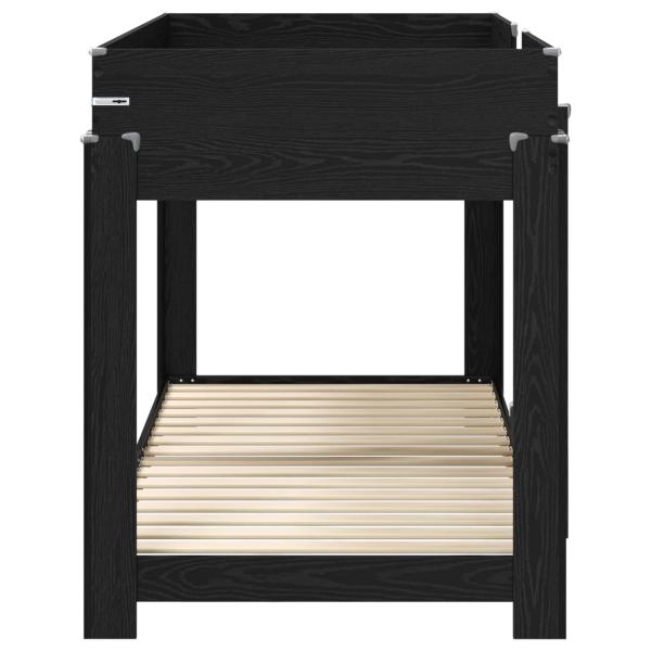 Etagenbett für Kinder Schwarz Eichen-Optik 100 x 200 cm