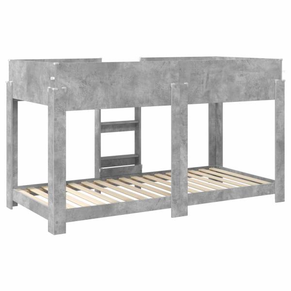Etagenbett für Kinder Beton Grau 100 x 190 cm Holzwerkstoff