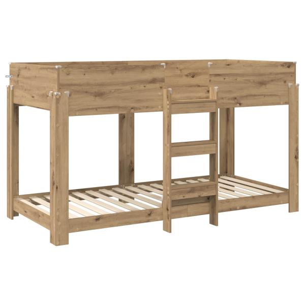 Etagenbett für Kinder Artisan-Eiche 100 x 190 cm Holzwerkstoff