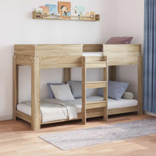 ARDEBO.de - Etagenbett für Kinder Sonoma-Eiche 80 x 190 cm Holzwerkstoff