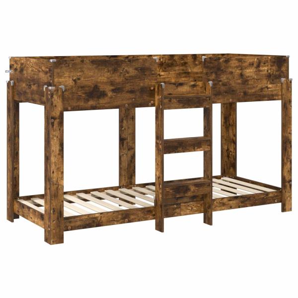 Etagenbett für Kinder Geräucherte Eiche 80 x 190 cm