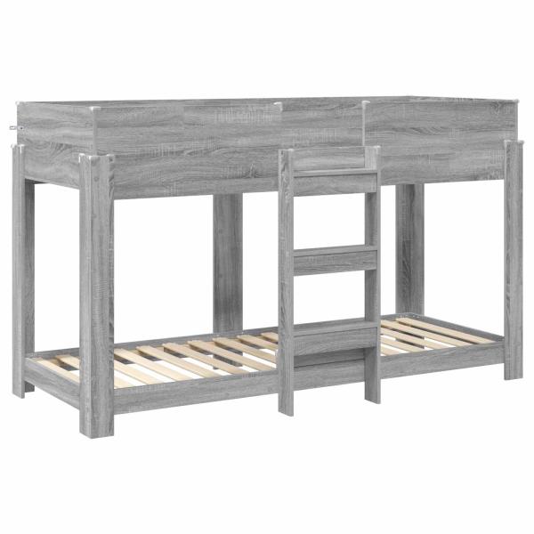 Etagenbett für Kinder Graues Sonoma 80 x 190 cm Holzwerkstoff