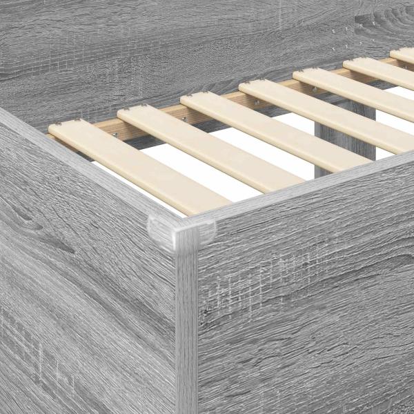 Etagenbett für Kinder Graues Sonoma 80 x 190 cm Holzwerkstoff