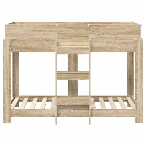 Etagenbett für Kinder Sonoma-Eiche 90 x 160 cm Holzwerkstoff