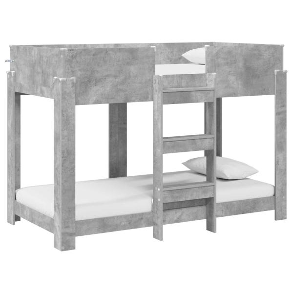 Etagenbett für Kinder Beton Grau 90 x 160 cm Holzwerkstoff