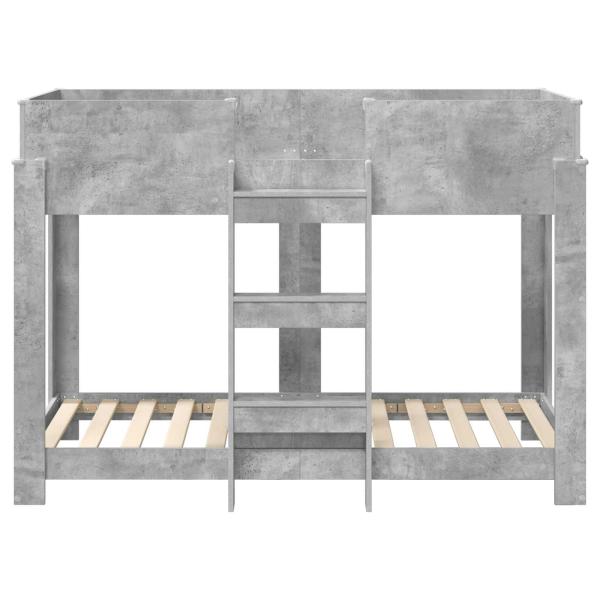 Etagenbett für Kinder Beton Grau 90 x 160 cm Holzwerkstoff