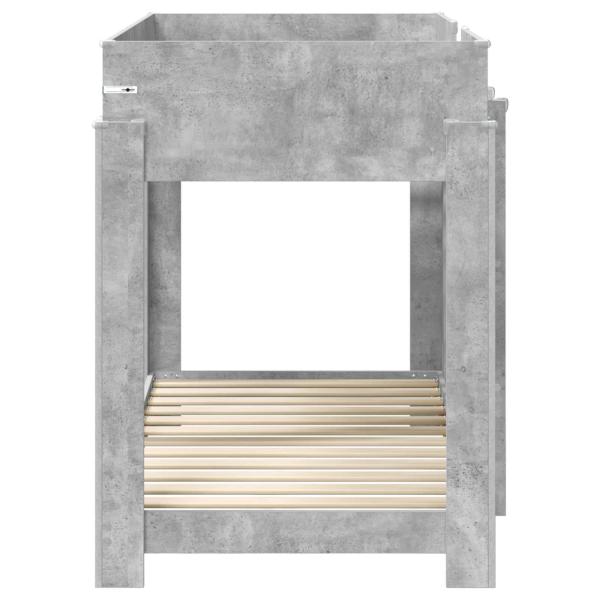 Etagenbett für Kinder Beton Grau 90 x 160 cm Holzwerkstoff