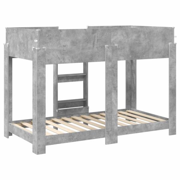Etagenbett für Kinder Beton Grau 90 x 160 cm Holzwerkstoff