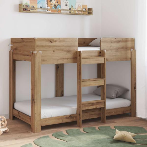 ARDEBO.de - Etagenbett für Kinder Artisan-Eiche 90 x 160 cm Holzwerkstoff