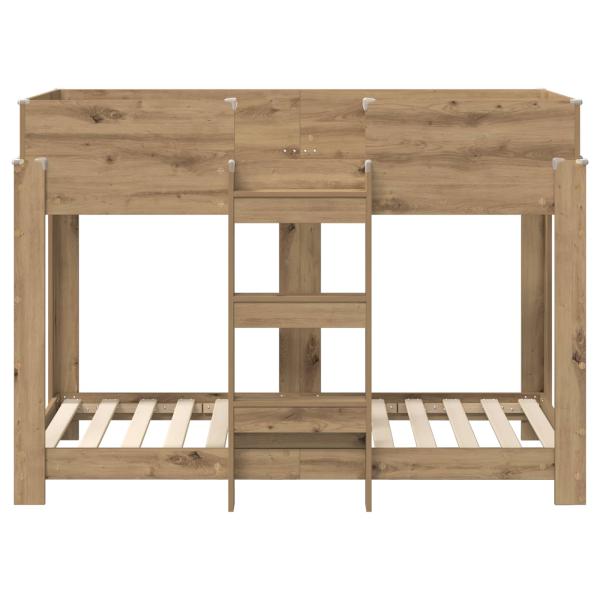 Etagenbett für Kinder Artisan-Eiche 90 x 160 cm Holzwerkstoff