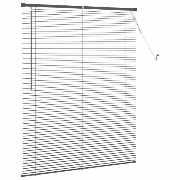 Venezianische Jalousie Silber Grau 150 x 110 cm 25 mm PVC