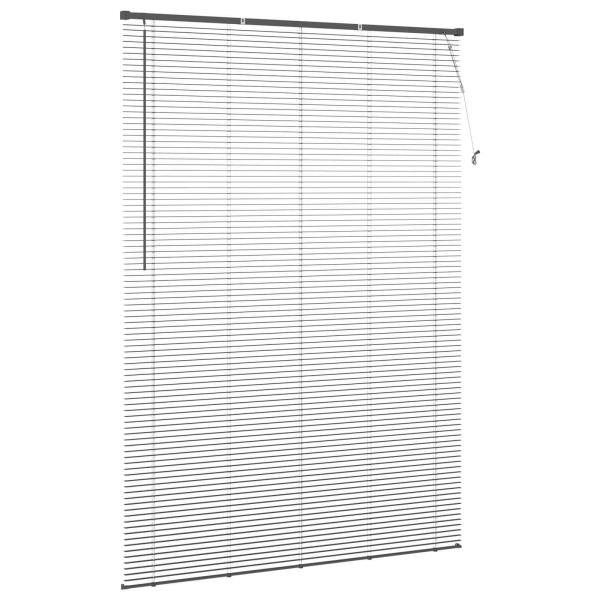 Venezianische Jalousie Silber Grau 213 x 140 cm 25 mm PVC