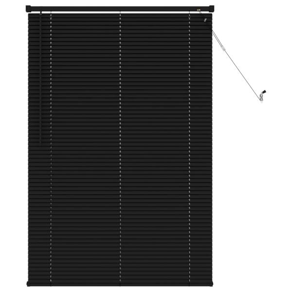 Venezianische Jalousie Schwarz 150 x 90 cm 25 mm PVC
