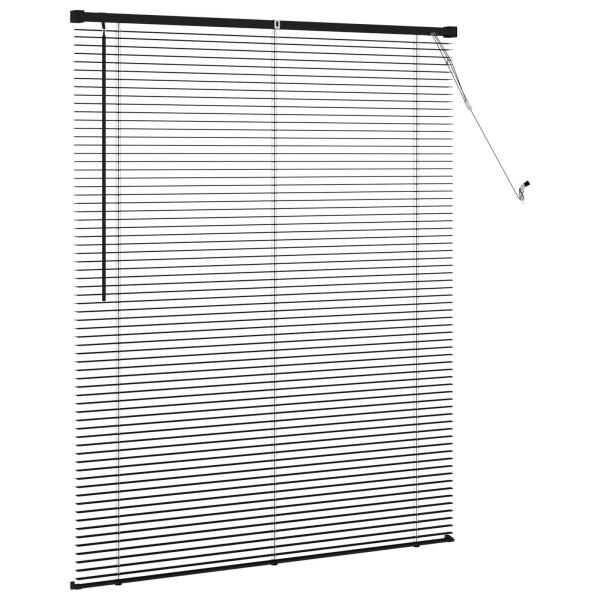 Venetianer Jalousie Verstellbar Schwarz 150 x 120 cm PVC