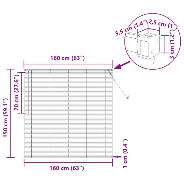 Venetianer Jalousie Verstellbar Schwarz 150 x 160 cm PVC