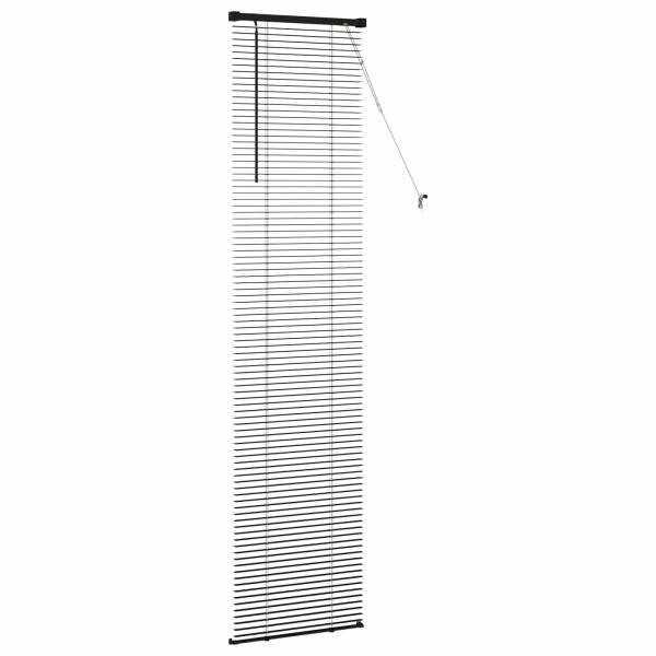 Venezianische Jalousie Schwarz 213 x 60 cm 25 mm PVC