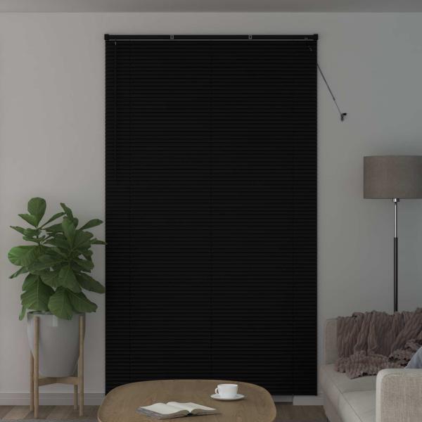 Venetianer Jalousie Verstellbar Schwarz 213 x 150 cm PVC