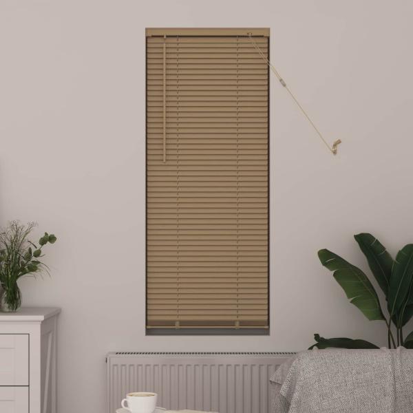 Venetianer Jalousie Hellbraun mit Muster 150 x 40 cm PVC