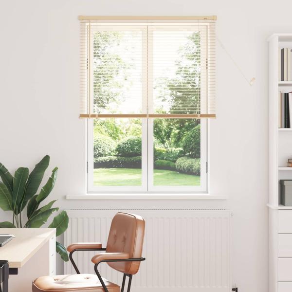 ARDEBO.de - Venetianer Jalousie Hellbraun mit Muster 150 x 70 cm PVC