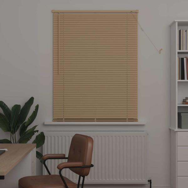 ARDEBO.de - Venetianer Jalousie Hellbraun mit Muster 150 x 90 cm PVC