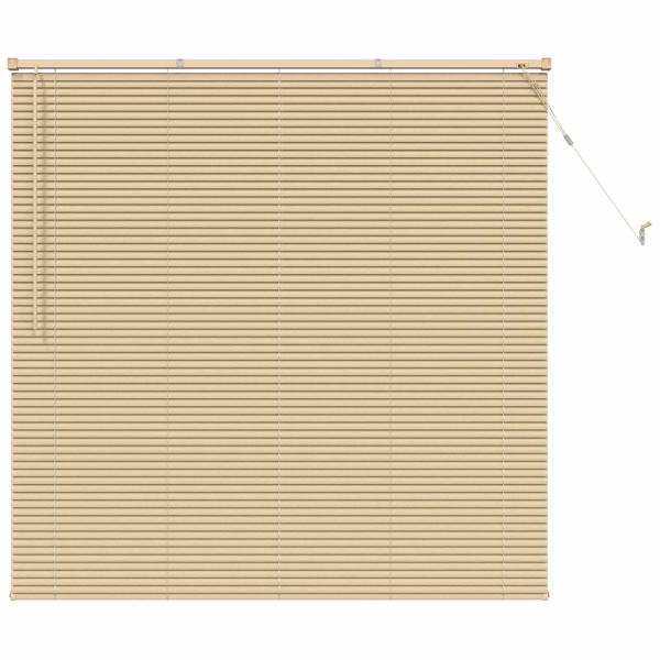 Venetianer Jalousie Hellbraun mit Muster 150 x 130 cm PVC