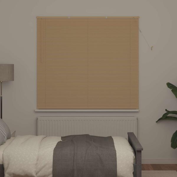Venezianische Jalousie Hellbraun mit Muster 150 x 140 cm 25 mm