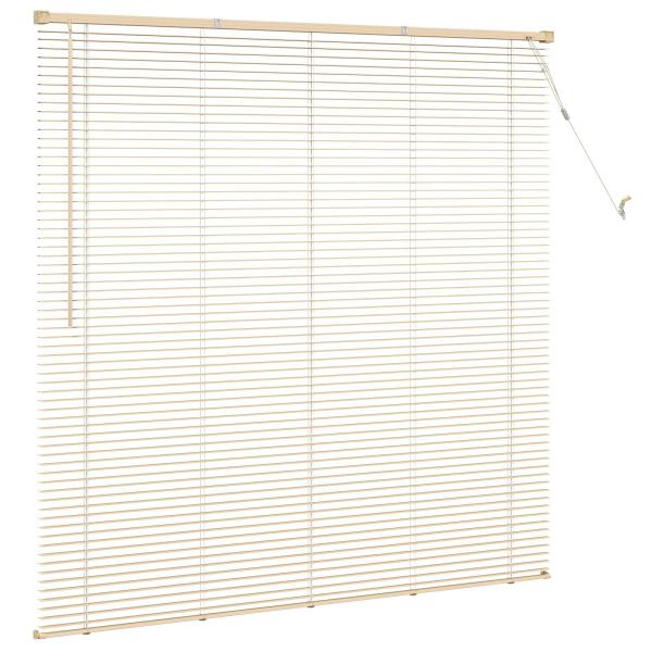 Venezianische Jalousie Hellbraun mit Muster 150 x 140 cm 25 mm