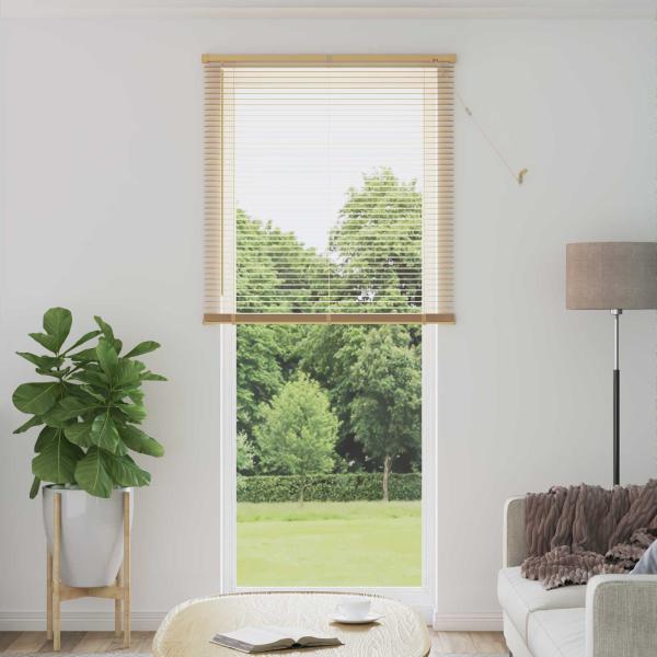 ARDEBO.de - Venetianer Jalousie Hellbraun mit Muster 213 x 100 cm PVC