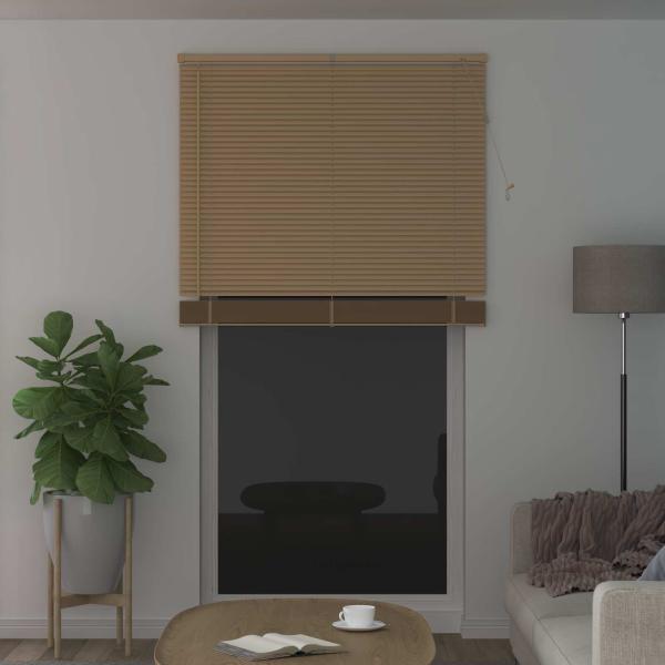 Venetianer Jalousie Hellbraun mit Muster 213 x 110 cm PVC