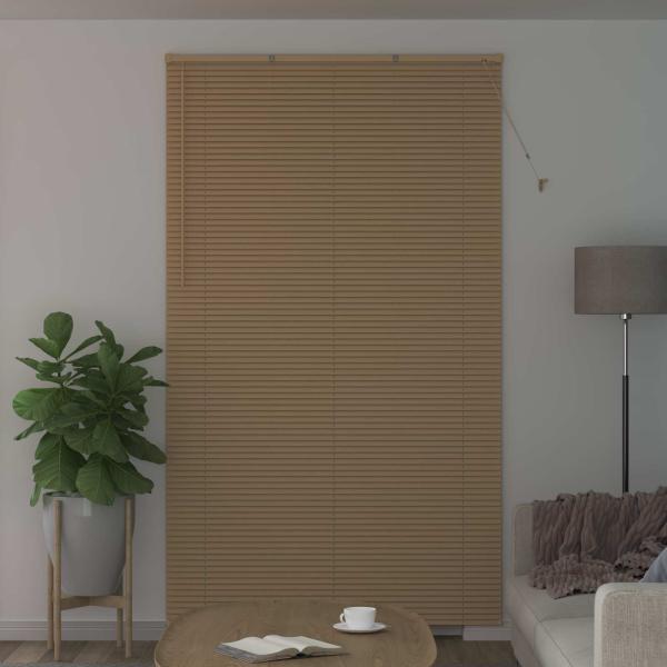 Venetianer Jalousie Hellbraun mit Muster 213 x 150 cm PVC