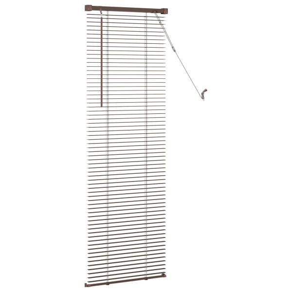 Venezianische Jalousie Dunkelbraun mit Muster 150 x 60 cm 25 mm