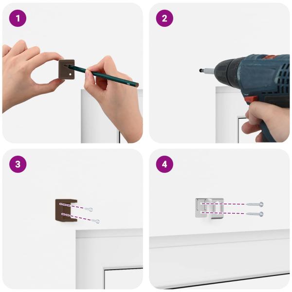 Venetianer Jalousie Dunkelbraun mit Muster 150 x 110 cm PVC