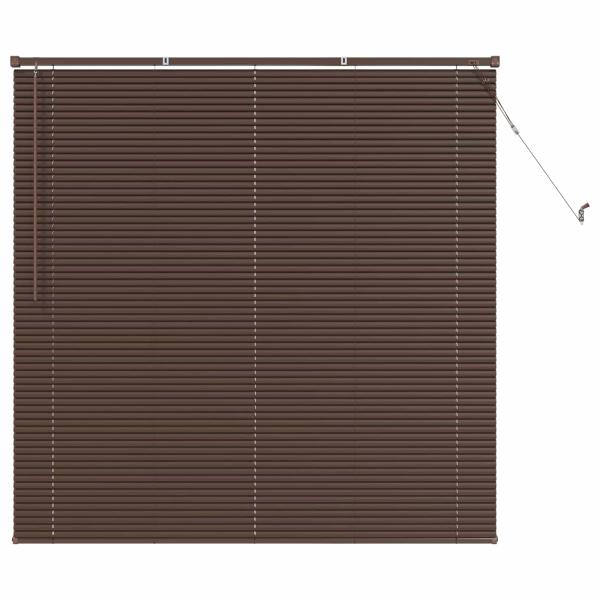 Venetianer Jalousie Dunkelbraun mit Muster 150 x 130 cm PVC