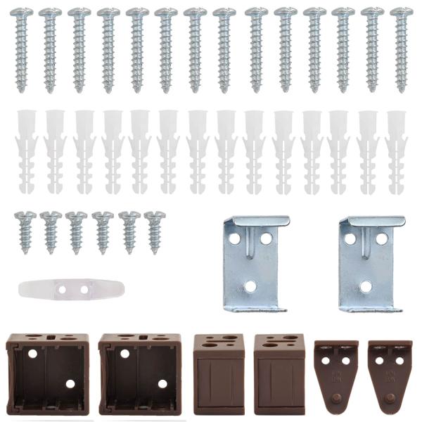 Venetianer Jalousie Dunkelbraun mit Muster 150 x 130 cm PVC