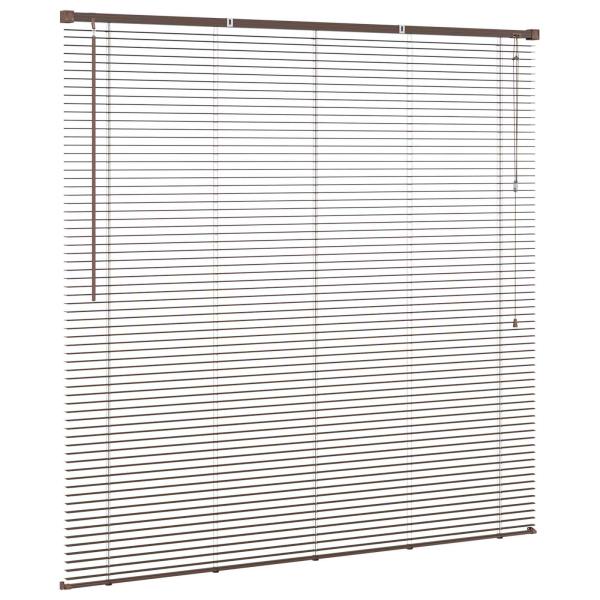 Venetianer Jalousie Dunkelbraun mit Holzoptik 160 x 150 cm PVC