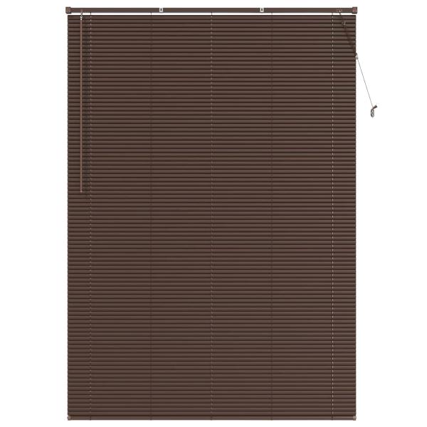 Venezianische Jalousie Dunkelbraun mit Muster 213 x 130 cm PVC